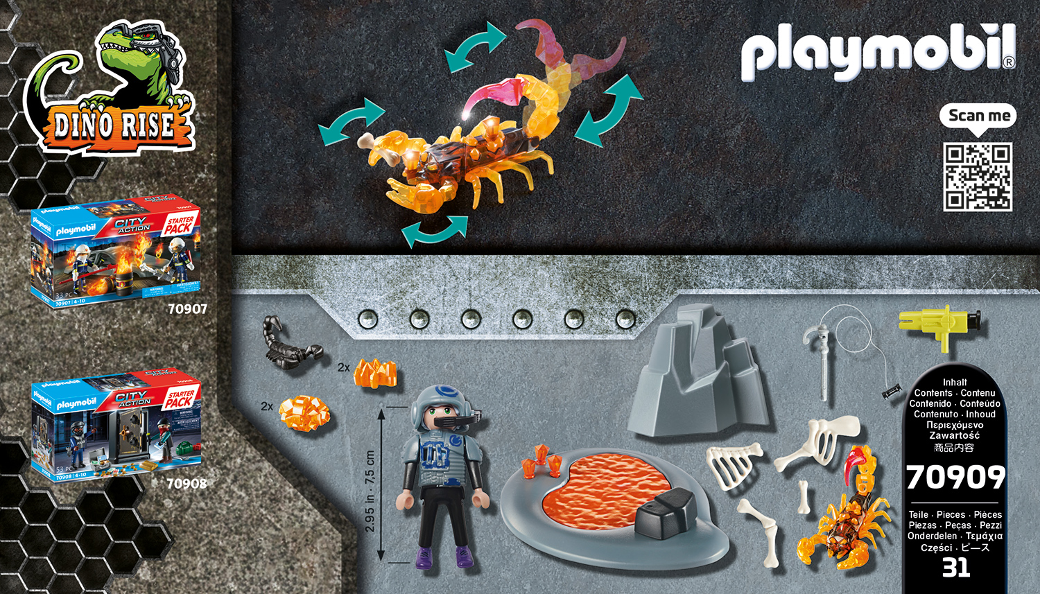 Playmobil: Dino Rise - Starter Pack Kampf gegen den Feuerskorpion