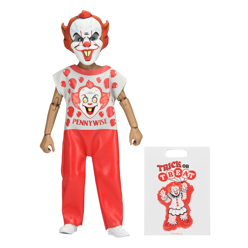 Ben Cooper AF: IT 2017 - Pennywise Clothed Figure 14cm Pennywise Kostüm, Clown Kostüm, Halloween Outfit, Masken-Kopf, Trick-or-Treat Tasche