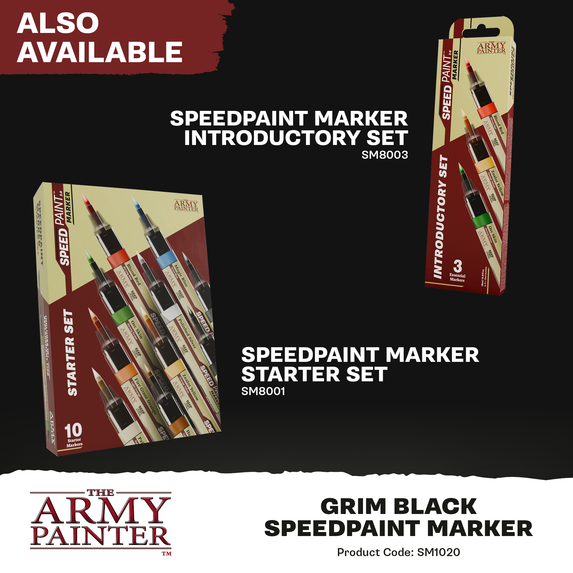 Speedpaint marker, Starter set, Grim Black, Marker set, Art supplies