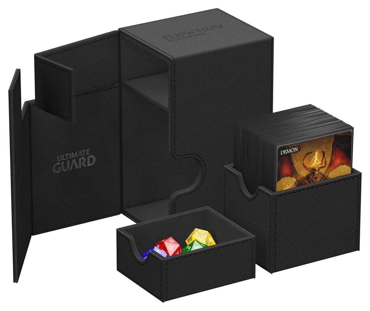 Ultimate Guard: Deckbox Flip'n'Tray 80+ Monocolor Schwarz