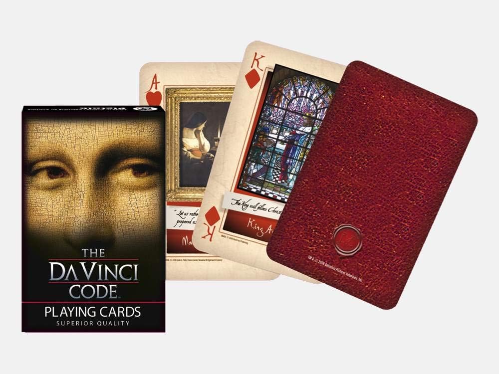 playing cards, Kartenstapel, DaVinci, Pokerkarten, rote Kartenhülle