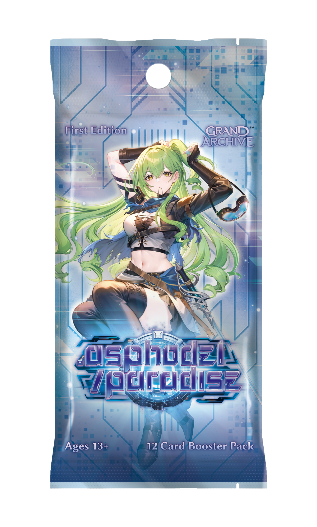 Karten-Booster, Ab 13 Jahre, 12-Karten-Boosterpack, weibliche Anime-Figur, grüne Haare
