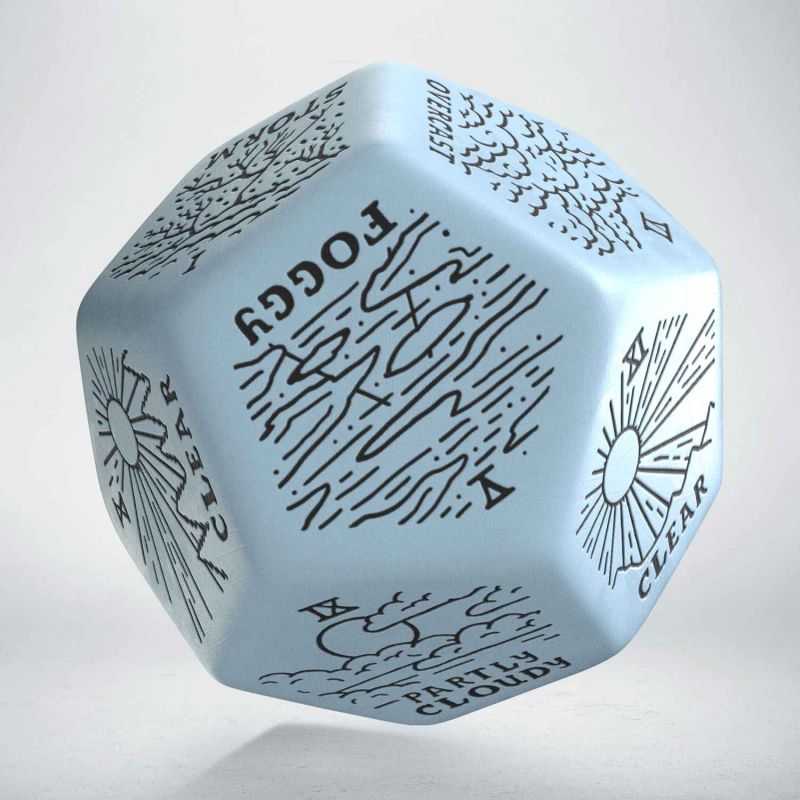 Weather Generator Die: Blue & Black Würfel, Wolke, Kuppelwürfel, Luftballon, Partykub