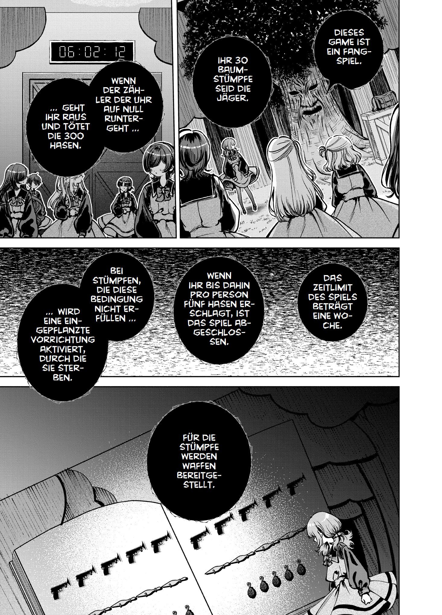 Playing Death Games to put Food on the Table: Das Phantom-Mädchen im Spiel des Todes Bd.2 manga, panel, Blasenredner, Charakteren, Seiten