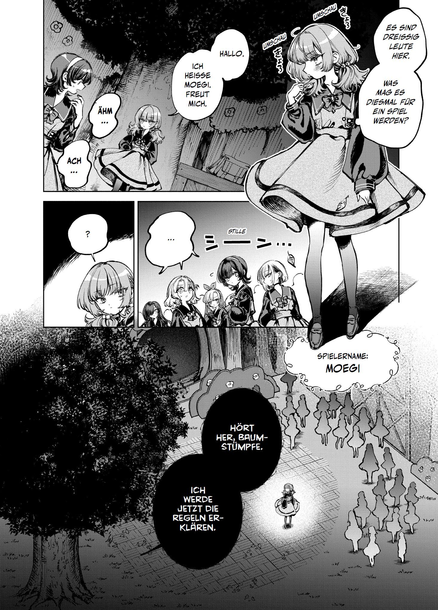 Manga, Szene, Deckenkleider, Rolle Moegi, Bühnenbild