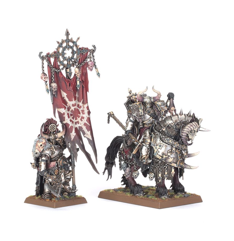 Miniatur, Warhammer, Ritter, Pferd, Banner
