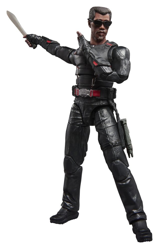 Marvel Legends AF: Marvel's Blade (Deadpool & Wolverine) 15cm action figure, taktische Anzug, schwarze Rüstung, messer, waffenholster