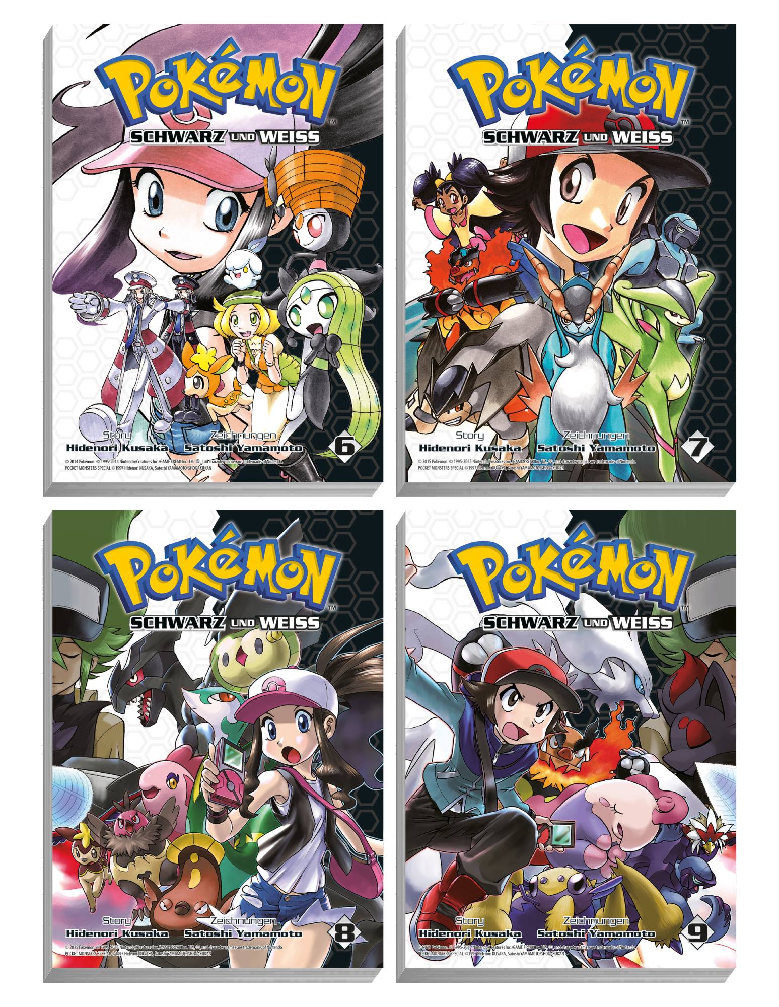 Pokémon Schwarz und Weiß Bd.6-9 Manga Pack Pokémon Schwarz und Weiß Bd.6-9 Manga Pack