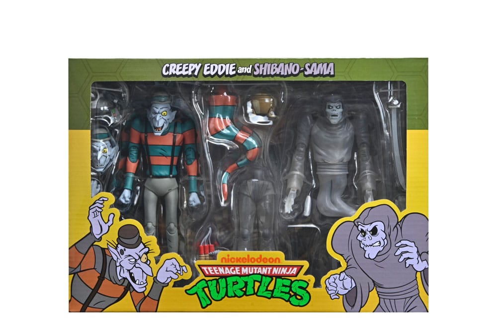 Teenage Mutant Ninja Turtles AF: Creepy Eddie & Shibano-Sama 2er Set (Cartoon) 18cm Buch, Comics, Veröffentlichung, Person, Gesicht