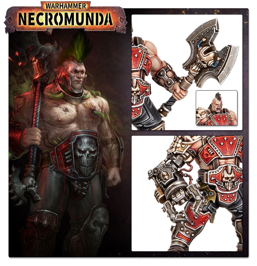 Ork, Warhammer, Miniatur, Axt, Rüstung