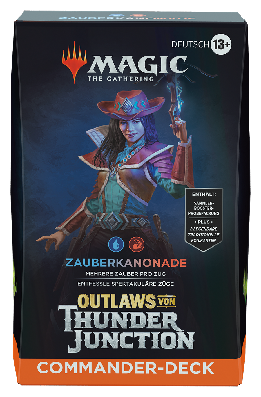 Magic CCG dt.: Outlaws von Thunder Junction Commander-Deck "Zauberkanonade" Magic CCG dt.: Outlaws von Thunder Junction Commander-Deck "Zauberkanonade"