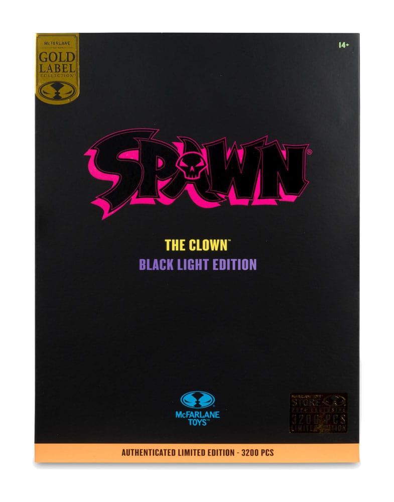 Spawn AF: The Clown Black Light Edition Gold Label 30cm