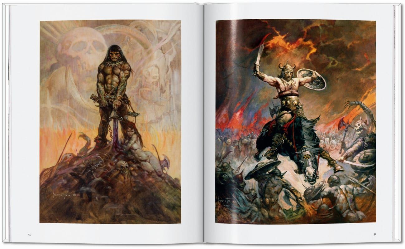 Frazetta Barbar, Schwert, Rüstung, Kampf, Illustration