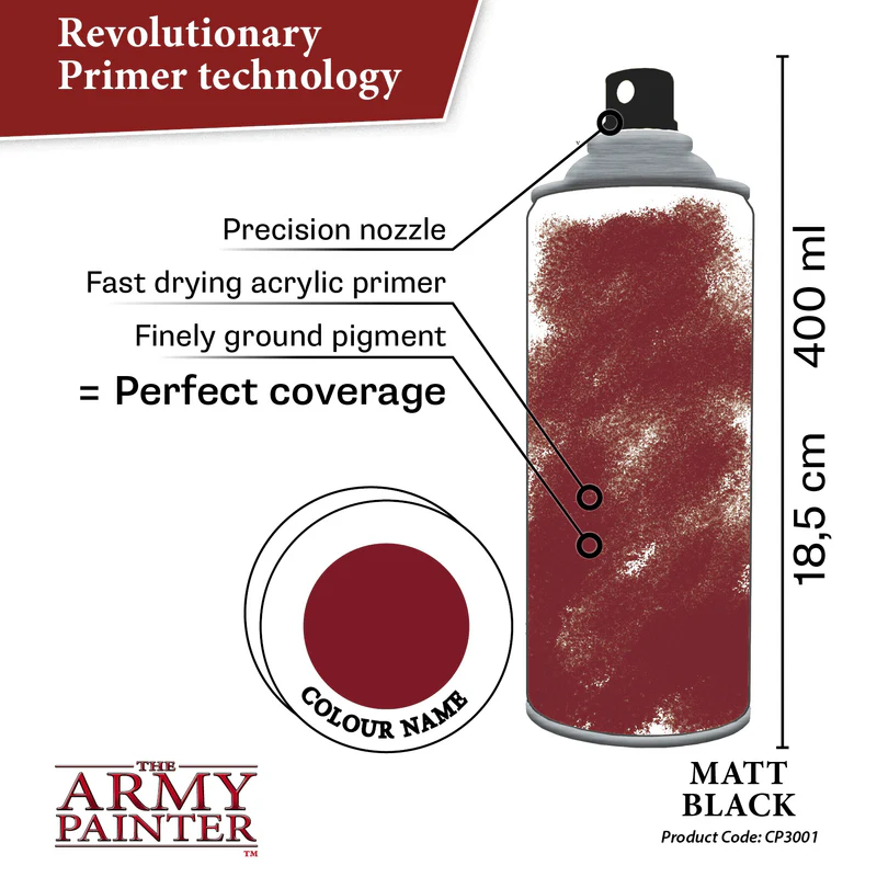 Army Painter: Base Primer - Matt Black
