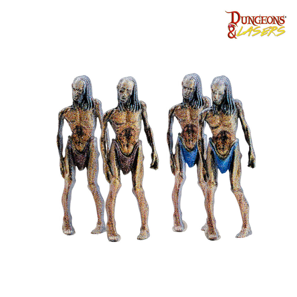Miniaturen, Fantasyfiguren, Höhlenwesen, Mehrfarbig, Dungeons & Lasers