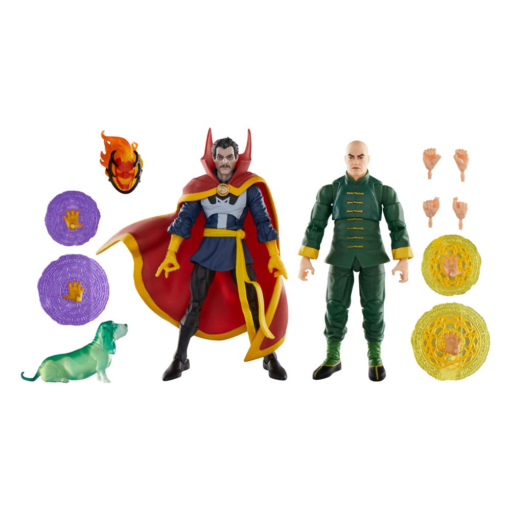 Marvel Legends AF: Doctor Strange 2er Set Doctor Strange & Wong + Bats 15cm kostüm, Person, Hund, Haustier, Mantel