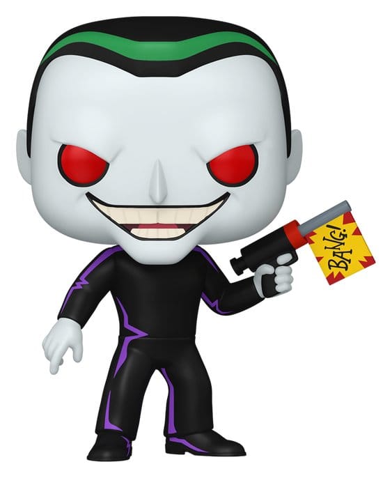 Batman Beyond: POP The Joker (628) Actionfigur, Bösewicht, Vinylfigur, rote Augen, Waffenzubehör