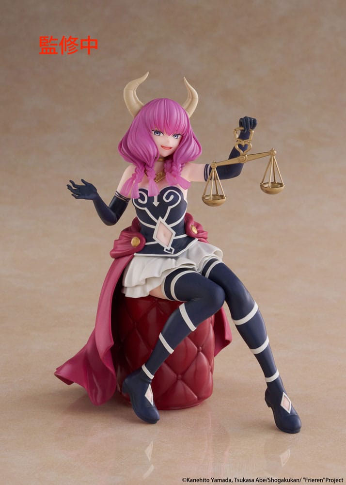 Frieren PVC Statue: Aura the Guillotine Desktop Cute 13cm Figurine, Cosplay, Demoness, Laws scale, Pink hair