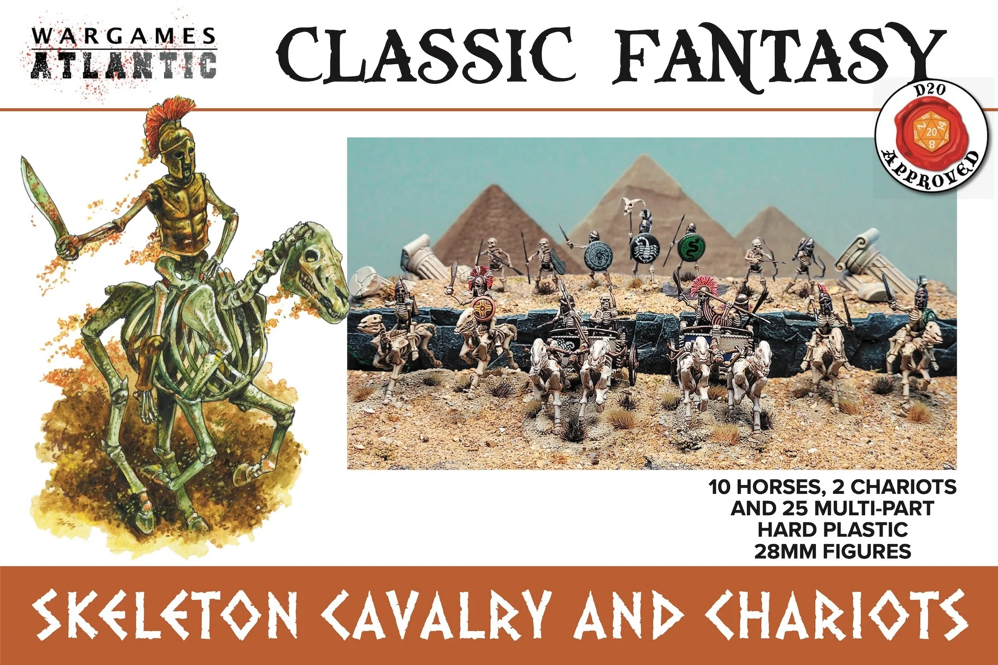 Wargames Atlantic: Classic Fantasy - Skeleton Cavalry and Chariots