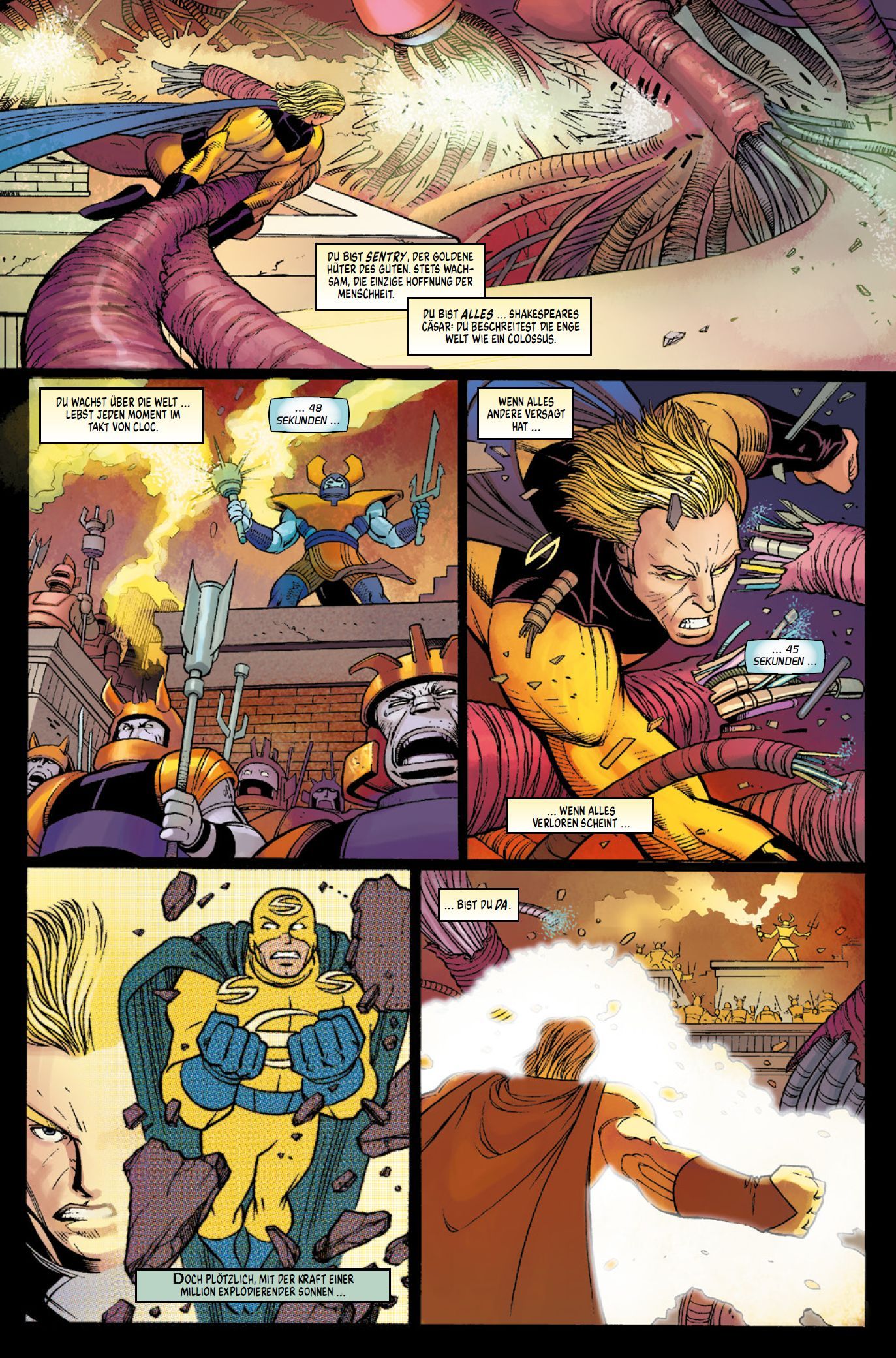 Comic, Superheld, Explosion, Kampf, Charaktere