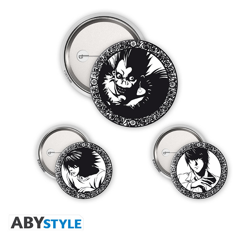 Death Note: Buttonset Light, L & Ryuk