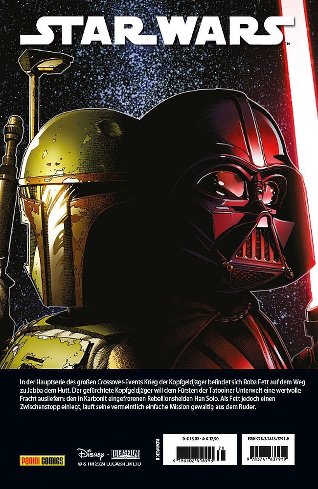 Star Wars Marvel Comic Kollektion Bd.78: Krieg der Kopfgeldjäger Darth Vader, Star Wars, Sith-Helm, Lichtschwert, Comic-Cover