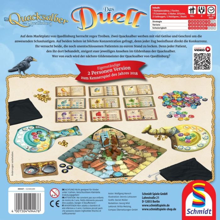 Quacksalber von Quedlinburg - Das Duell Brettspiel, Tabletop, Karten, Holzspielemotiv, Minispiele