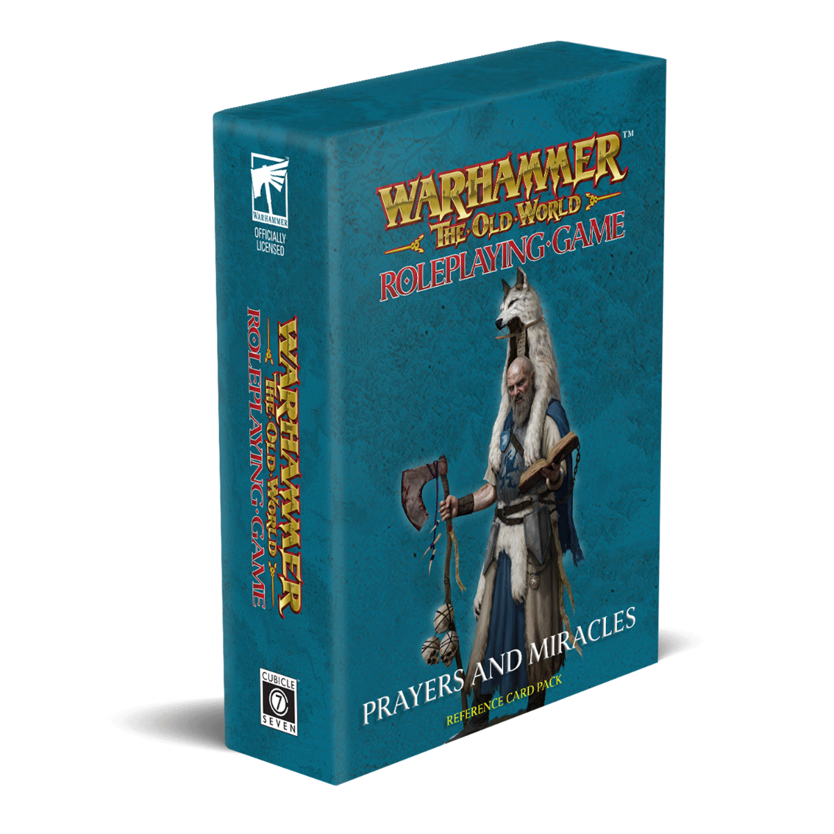 Warhammer The Old World RPG: Prayers & Miracles Card Deck Brettspiel, Rollenspiel, Gebete und Wunder, Fantasie-Box, Boxkunst