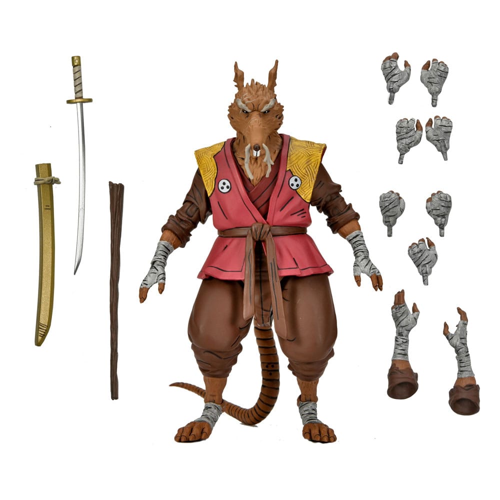 Teenage Mutant Ninja Turtles AF: Ultimate Splinter (Last Ronin) 15cm Action-Figure, Mouse-Kid, Dragon-Head, Kits-Parts, Sword-Scabbard