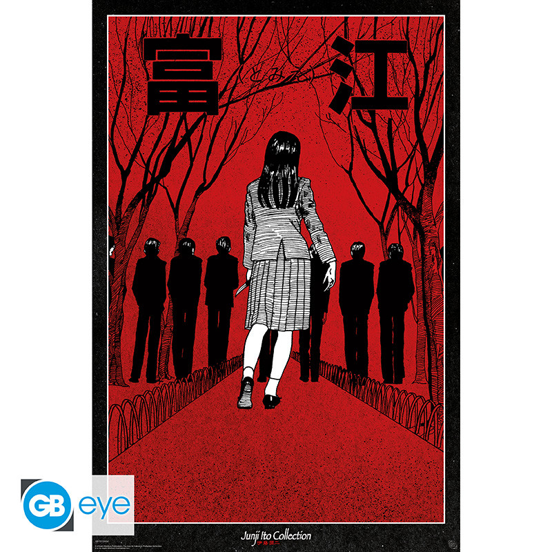 Junji Ito: Poster Tomie the Obsession 91,5x61cm poster, kunst, silhouette, rot, mädchen