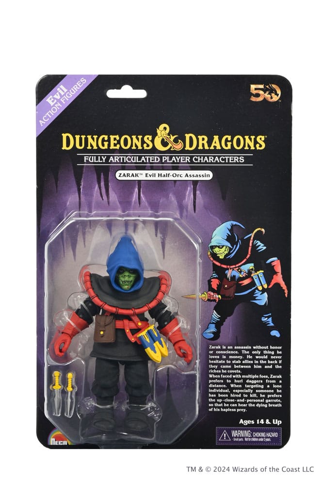 D&D AF: Zarak Evil Half-Orc Assassin 15cm Dungeons & Dragons, Figur, Böse Halborc, Assassine, Zarak Zubehörset
