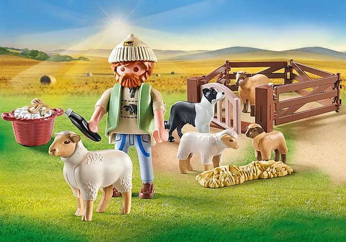 Playmobil: Bauernhof - Junger Schäfer mit Schafen