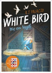 Weißer Vogel, Cover-Kunst, Illustration, Taubenmotiv, Kinderbuch