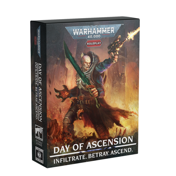 Warhammer 40K: Day of Ascension The Card Game tabletop, miniature, box art, dunkle fantasy, rollenspiel