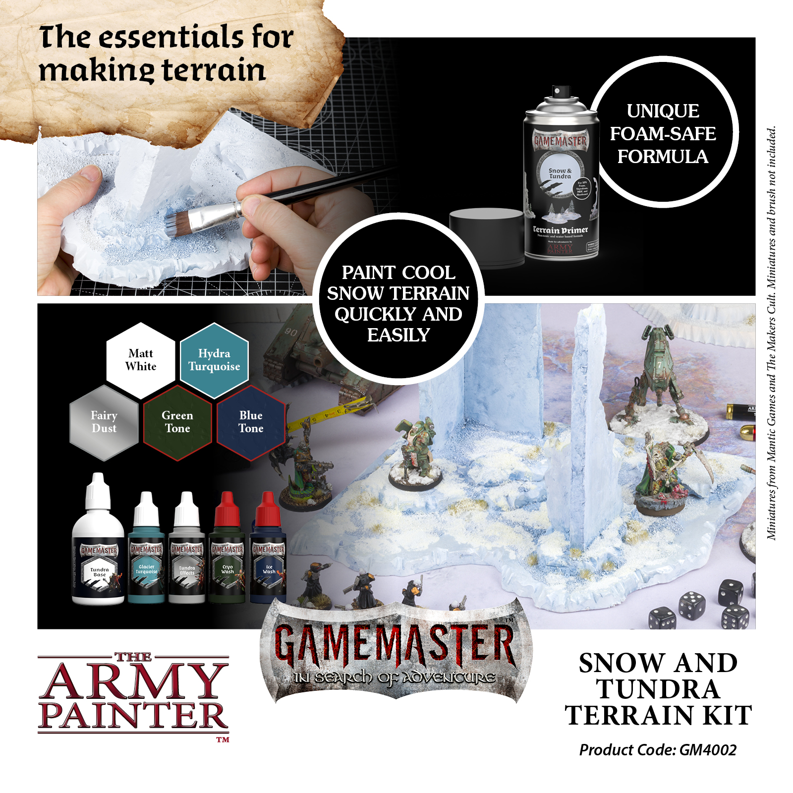 Army Painter: Gamemaster - Snow & Tundra Terain Kit