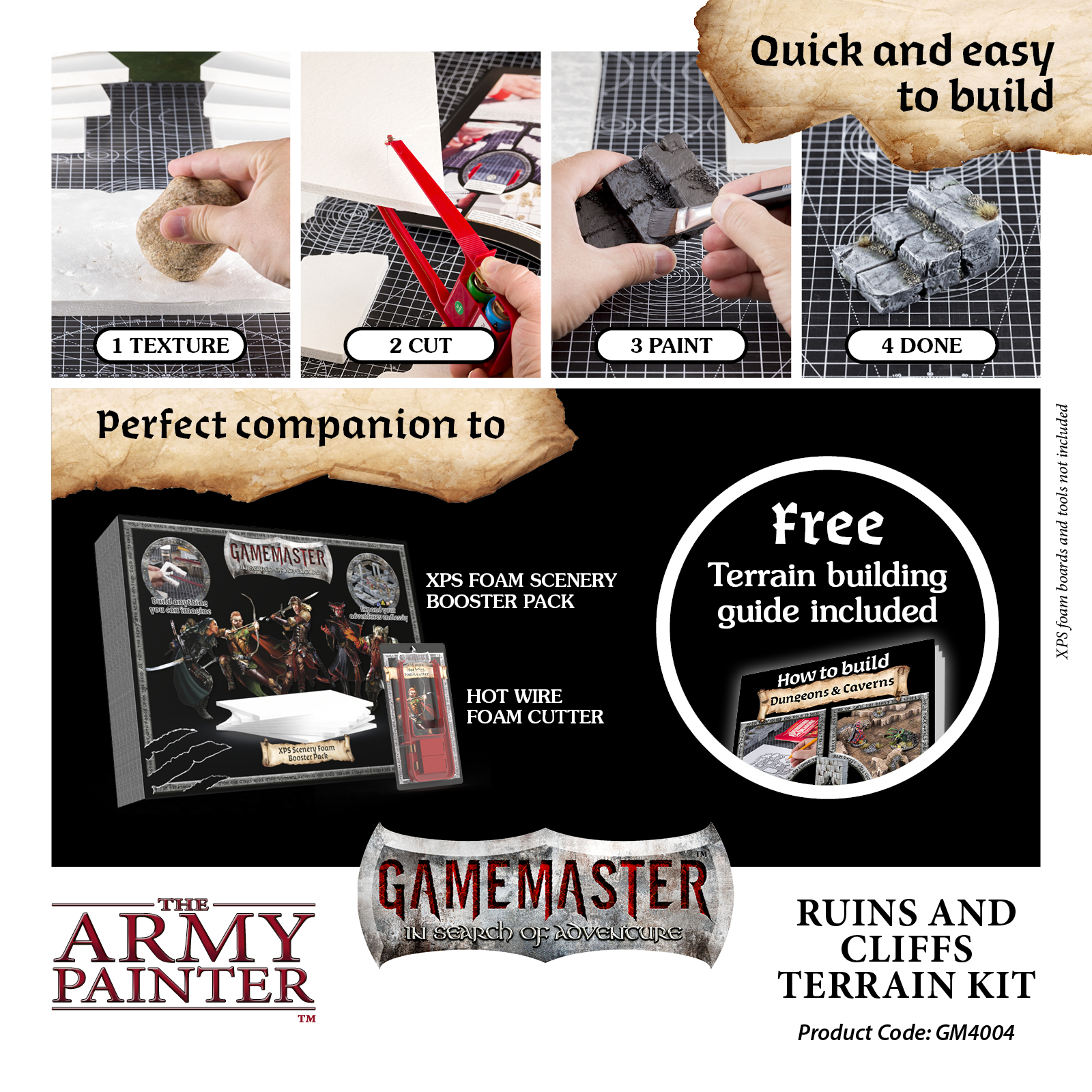 Army Painter: Gamemaster - Ruins & Cliffs Terain Kit