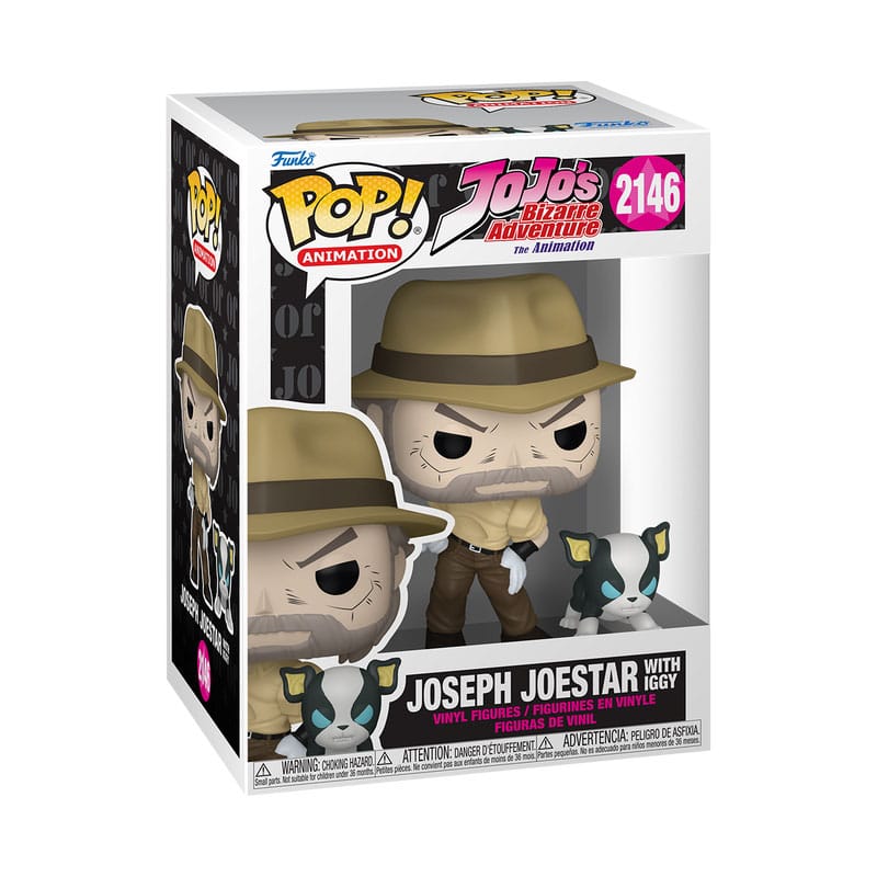 Jojo's Bizarre Adventure: POP Jospeh Joestar with Iggy (2146) jojo, joestar, vinylfigur, hund, hut