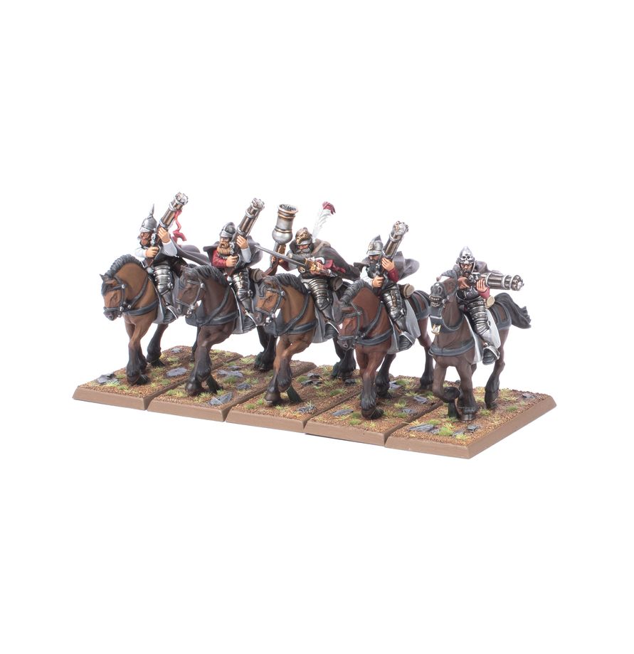 Warhammer: The Old World Empire of Man - Battle March Army Kavallerie, Ritter, Aufstellfigur, Miniatur, Pferde