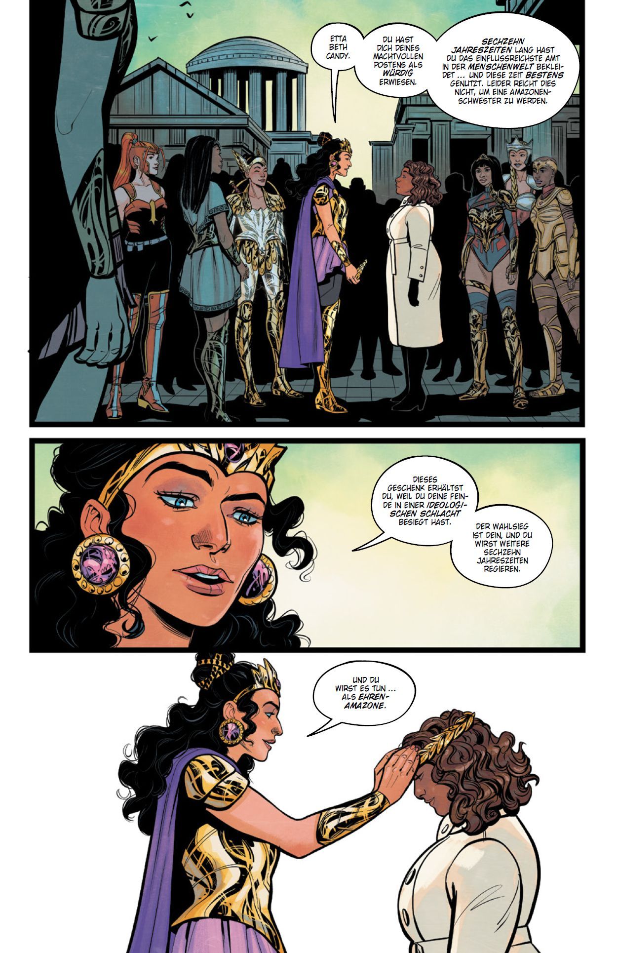 Dark Crisis Sonderband Bd.1: Welten ohne Justice League Comic, Superhelden, Rüstung, Menschenmenge, Krone