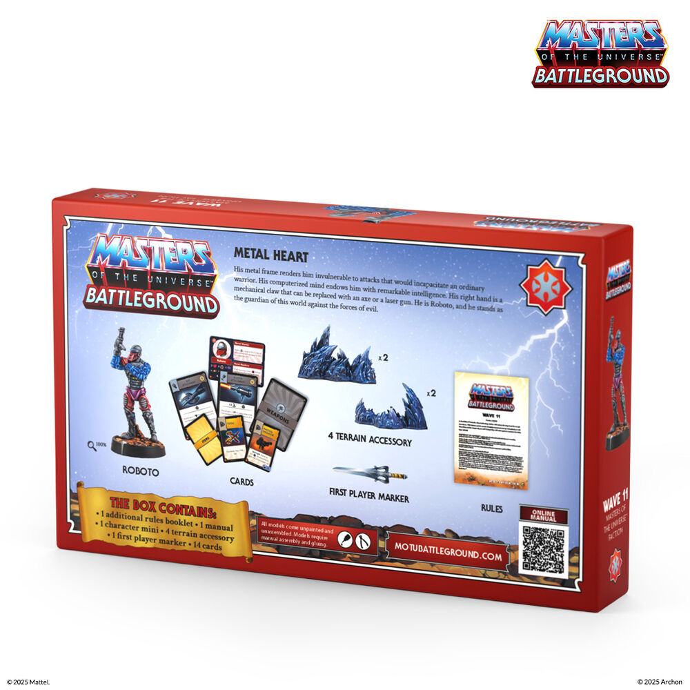 Masters of the Universe: Battleground - Wave 11 Masters of the Universe Faction dt. Brettspiel-Erweiterung, Spielfigur, Roboterfigur, Spielkarten, Geländezubehör