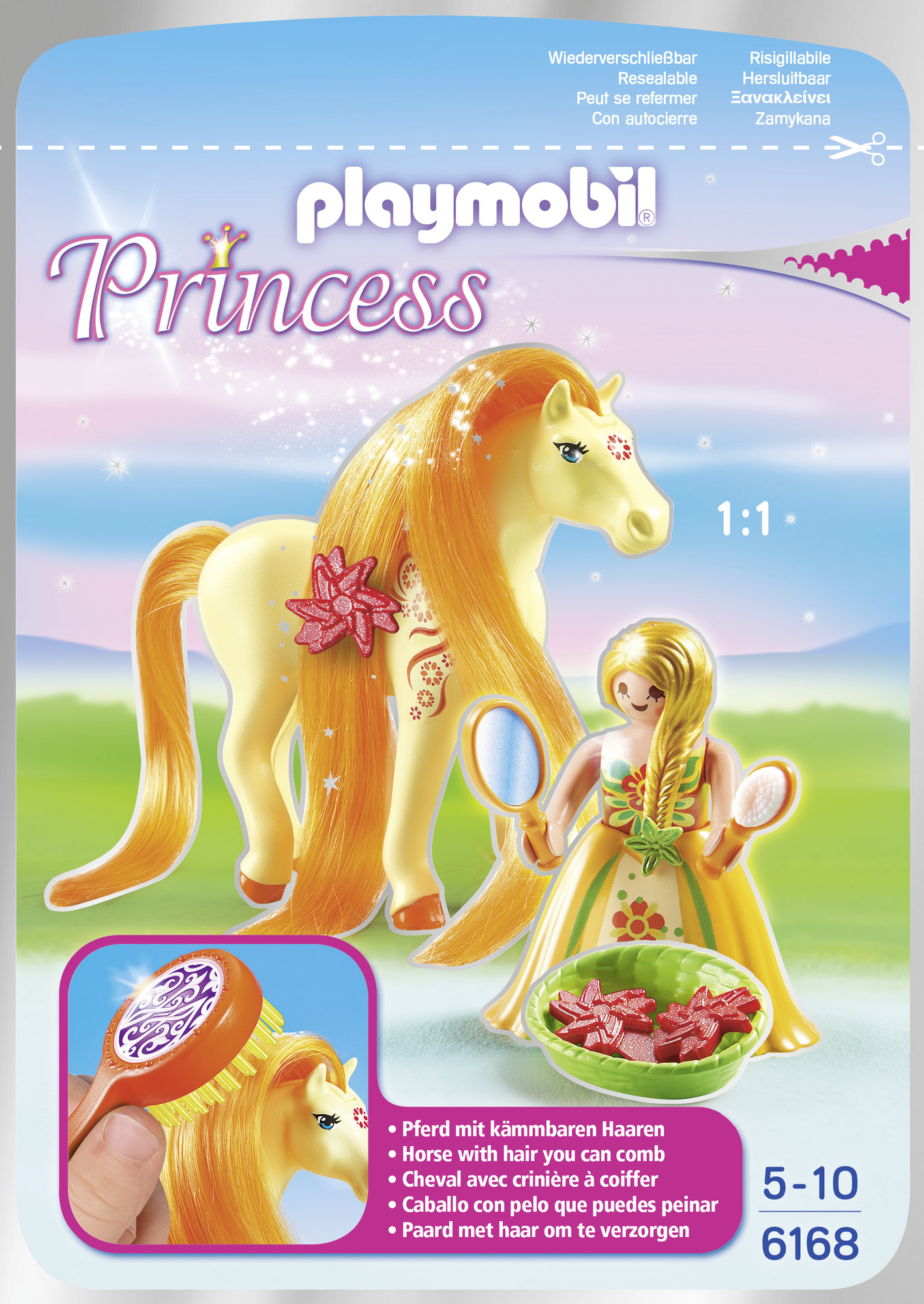 Playmobil, Prinzessin, Pferd, Haar, Bürste