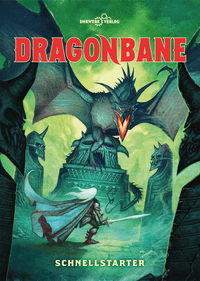 Dragonbane RSP: Schnellstarter Drachenbane, Schnellstarter, Kampfkunst, Drachenlogo, Mittleres Format