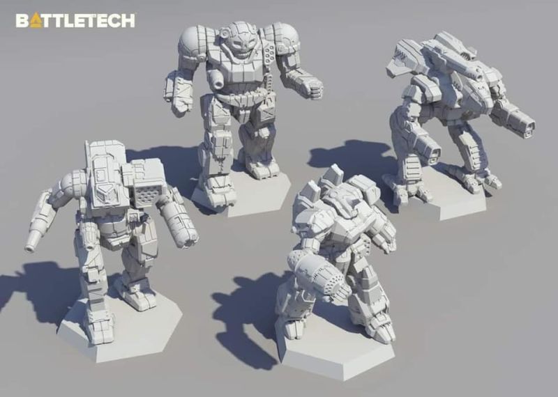 Battletech: Inner Sphere Direct Fire Lance Robots, Mechs, Miniaturen, Modellfiguren, BattleTech