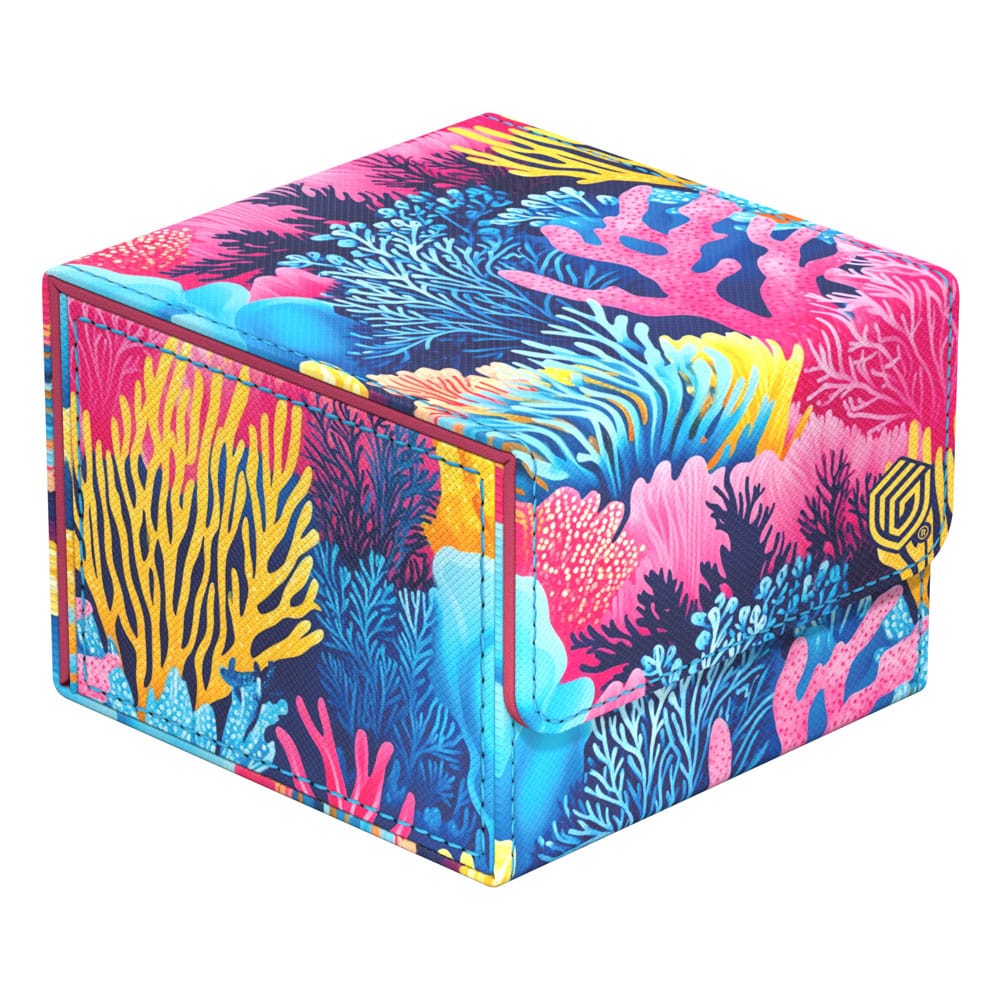 Ultimate Guard: Deckbox Sidewinder 133+ Xenoskin Coral Places - Coral Garden Kosmetiktasche, Make-up-Case, Unterwasser-Korallen, Helles Muster, Reißverschluss-Tasche