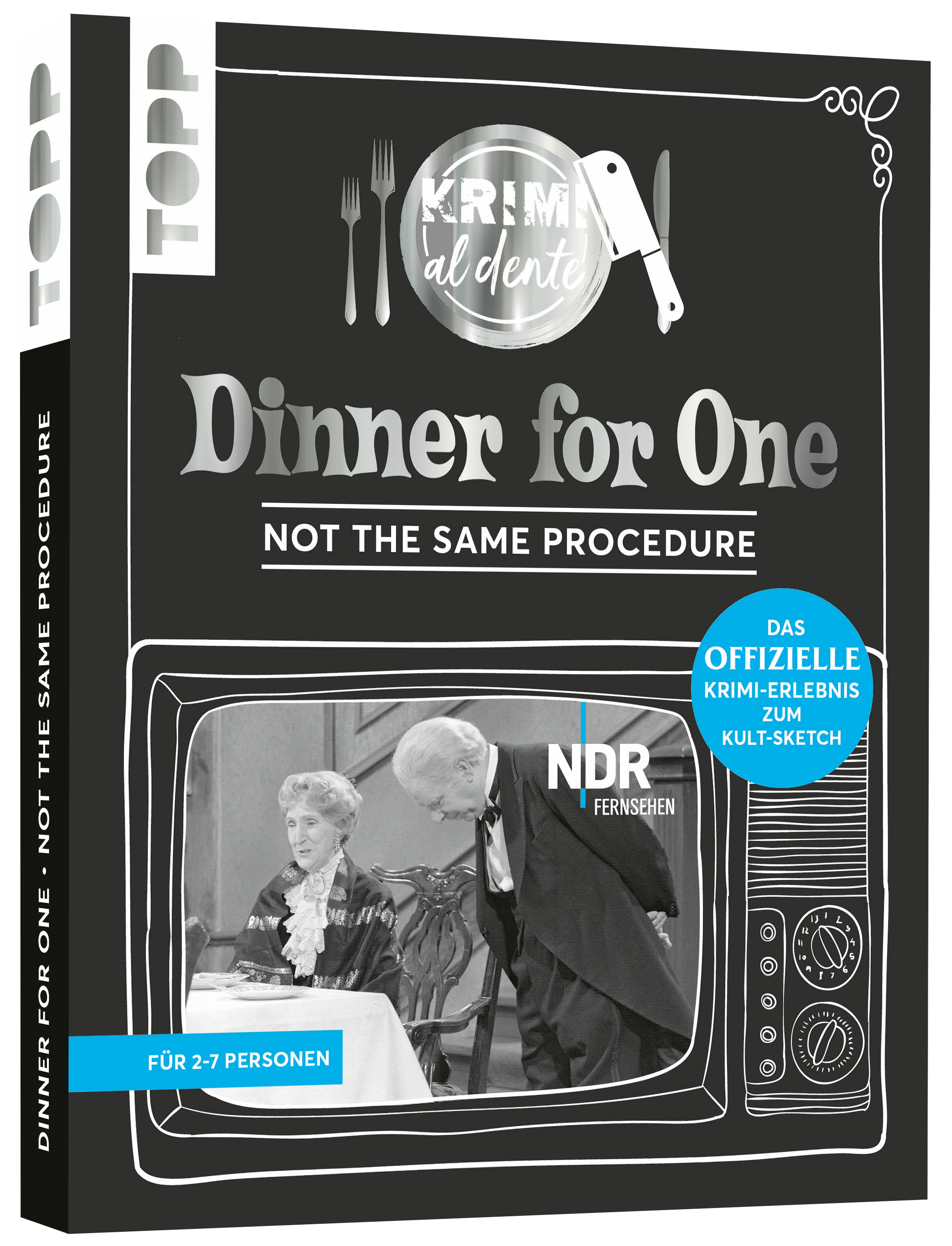 Krimi al dente: Dinner for One Computerausrüstung, Überwachen, Bildschirm, Werbung, Plakat