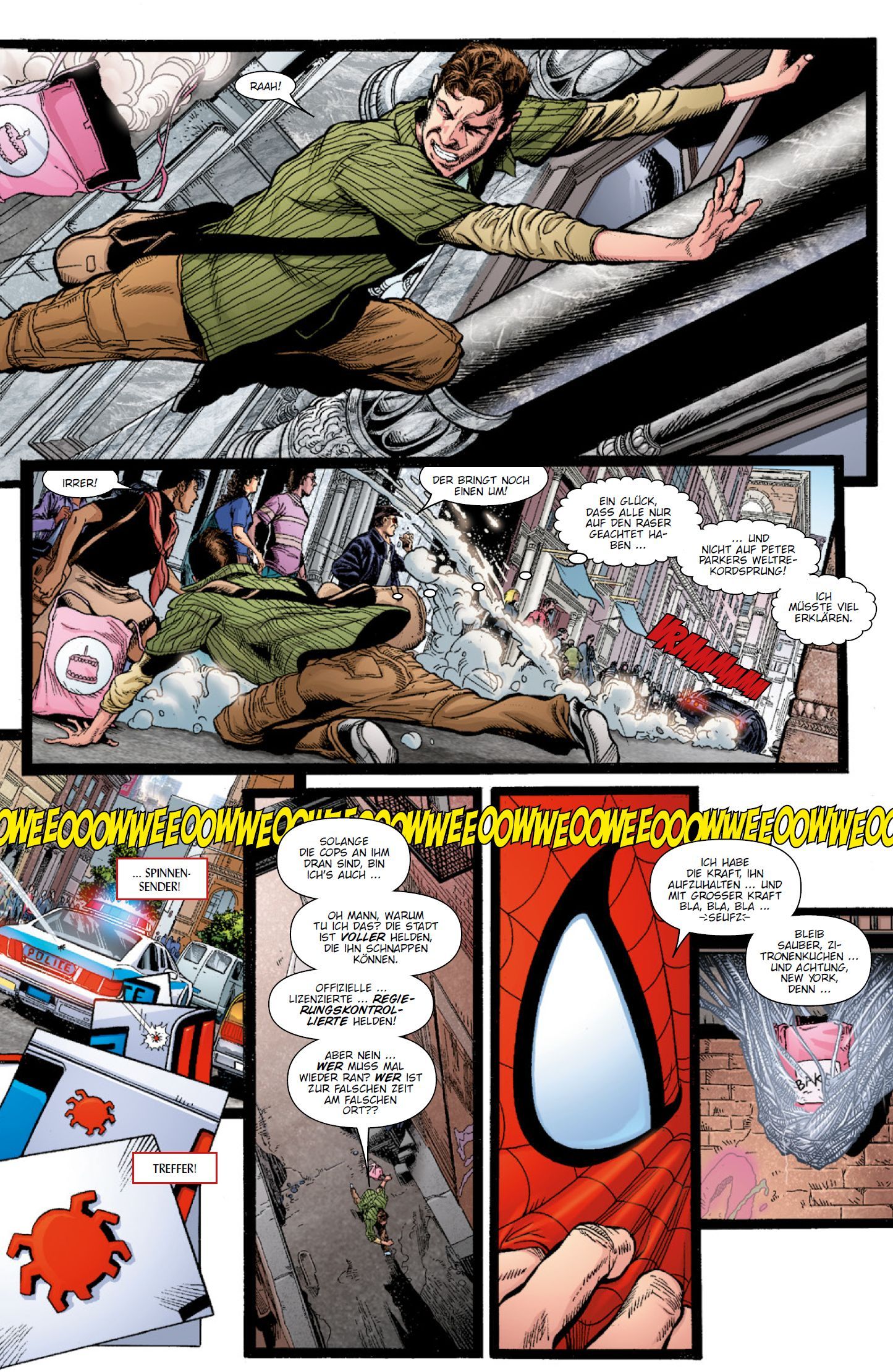 Comic, Panele, Stadt, Spinne, Action