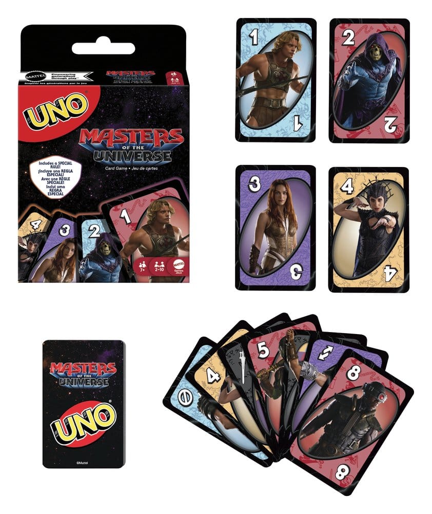 Uno: Masters of the Universe (Movie) UNO, Meister des Universums, Kartenspiel, Spielkarten, 4 Spieler