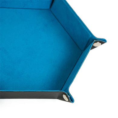 Velvet Leatherette Hex Dice Tray Blue Hex Velvet Leatherette Hex Dice Tray Blue Hex