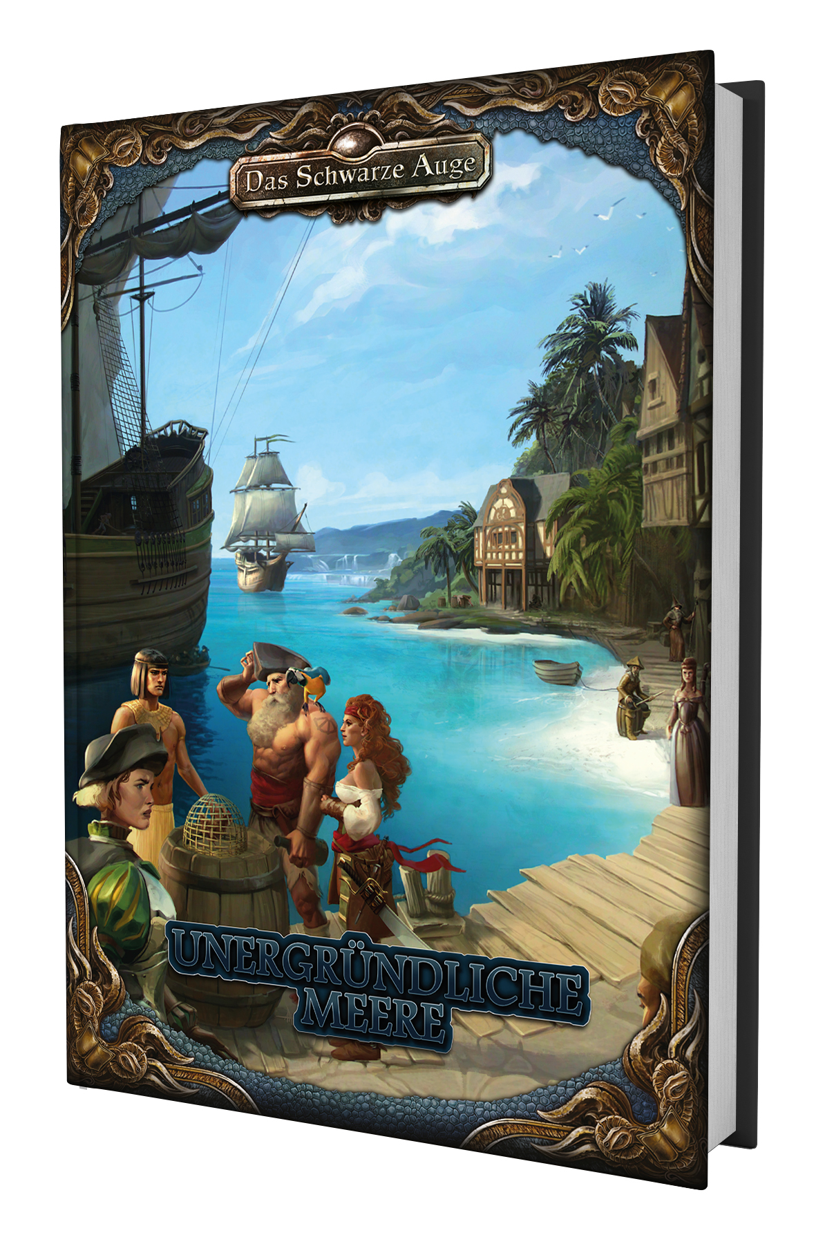 DSA: 5.Edition Unergründliche Meere Schatzkarte, Kapitän, Segelschiff, Piratengruppe, Unterwasserwelt