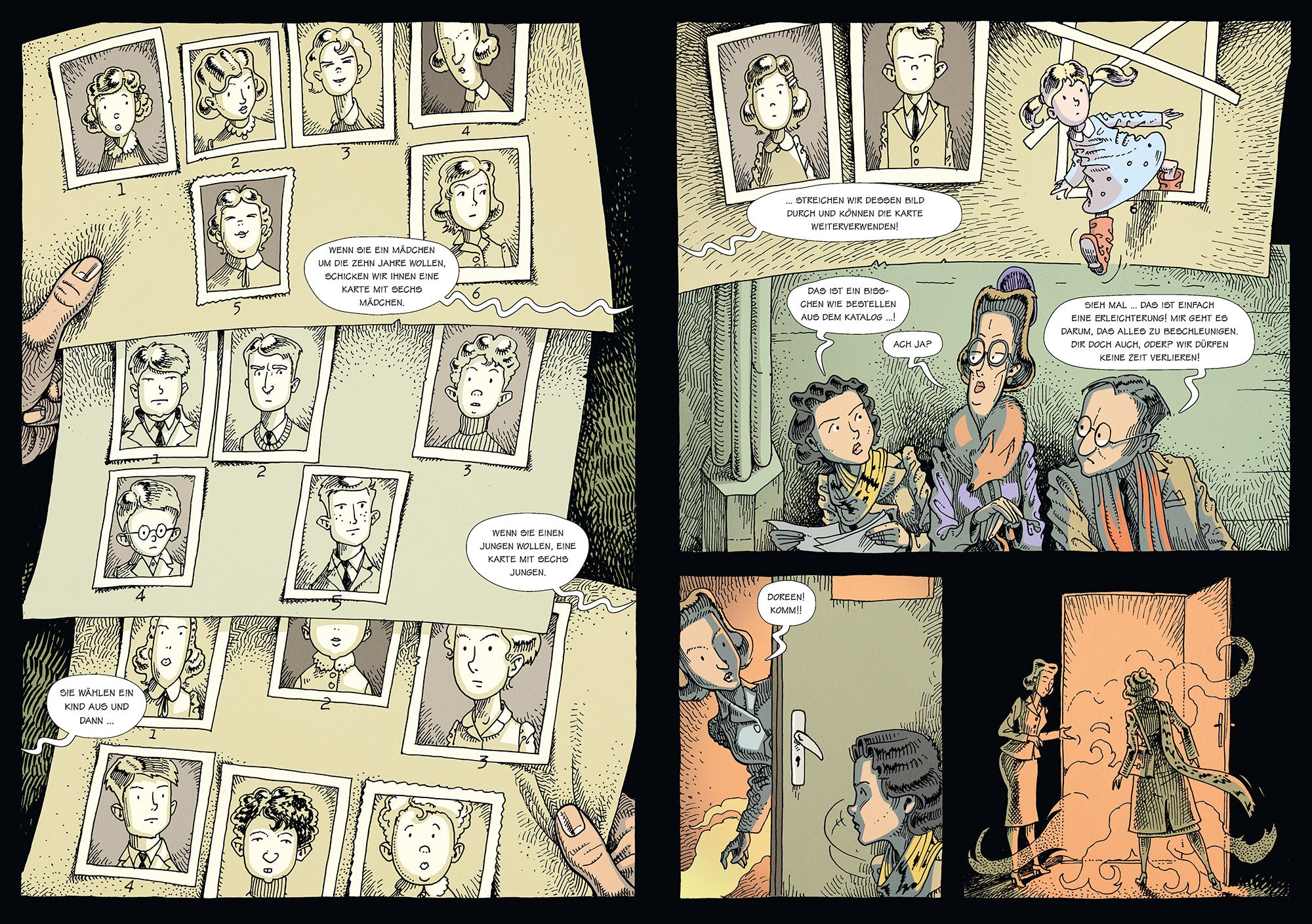 Wintons Kinder Porträts, Fotografien, Katalog, Comic-Panel, Regal/Anordnung